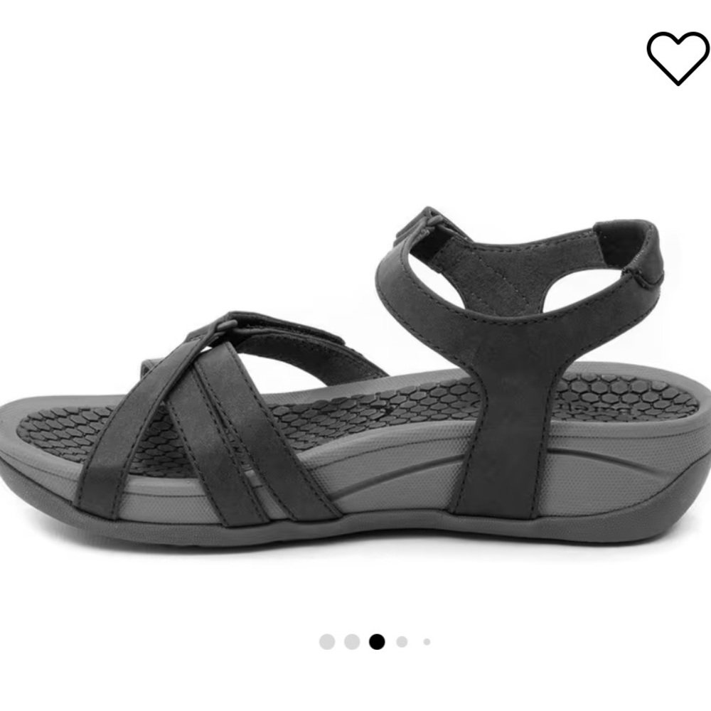 BareTraps Black Strappy Comfort Sandals